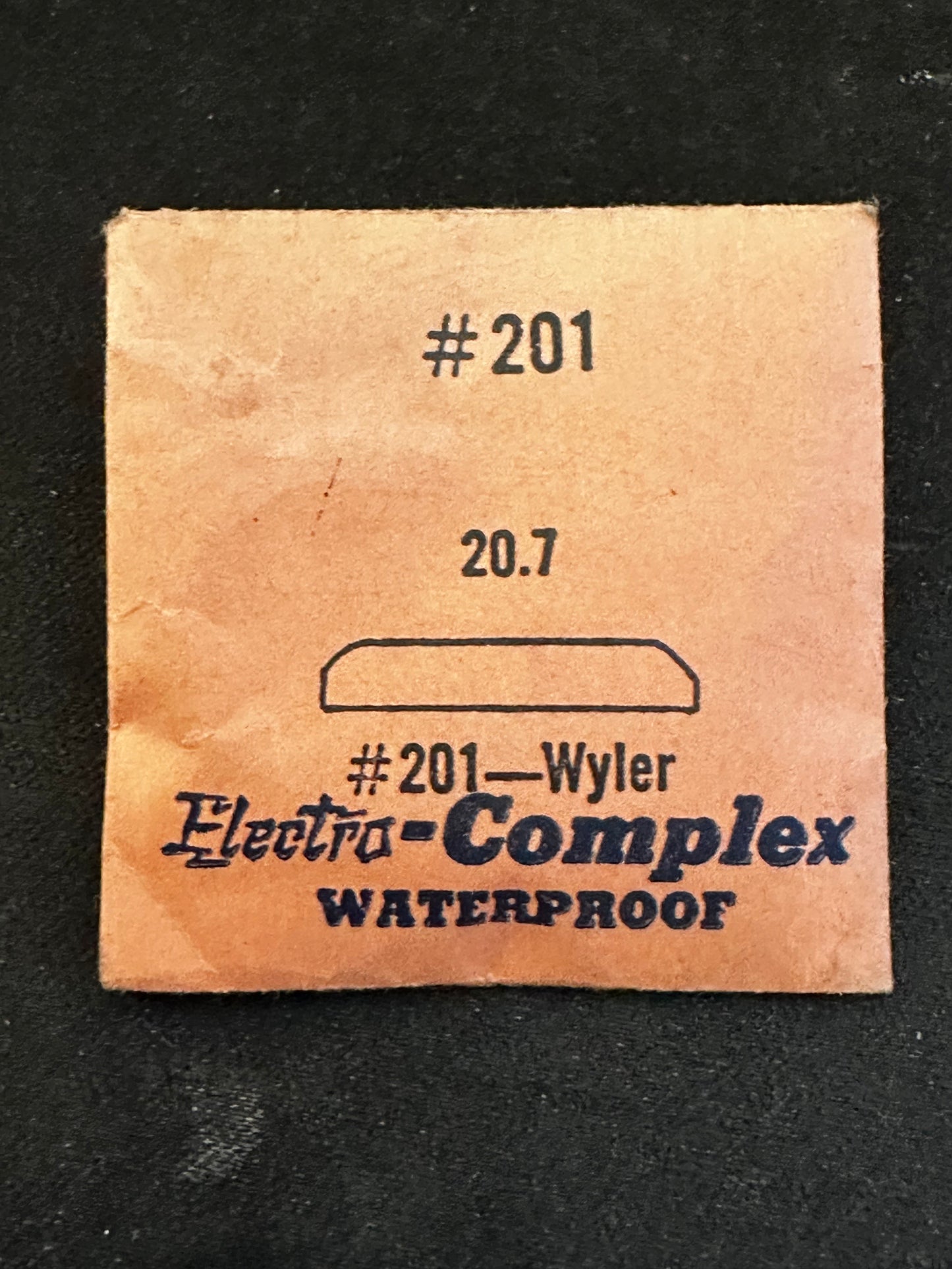 Electro-Seal #201 Crystal 20.7mm for Wyler Wrist Watch - New