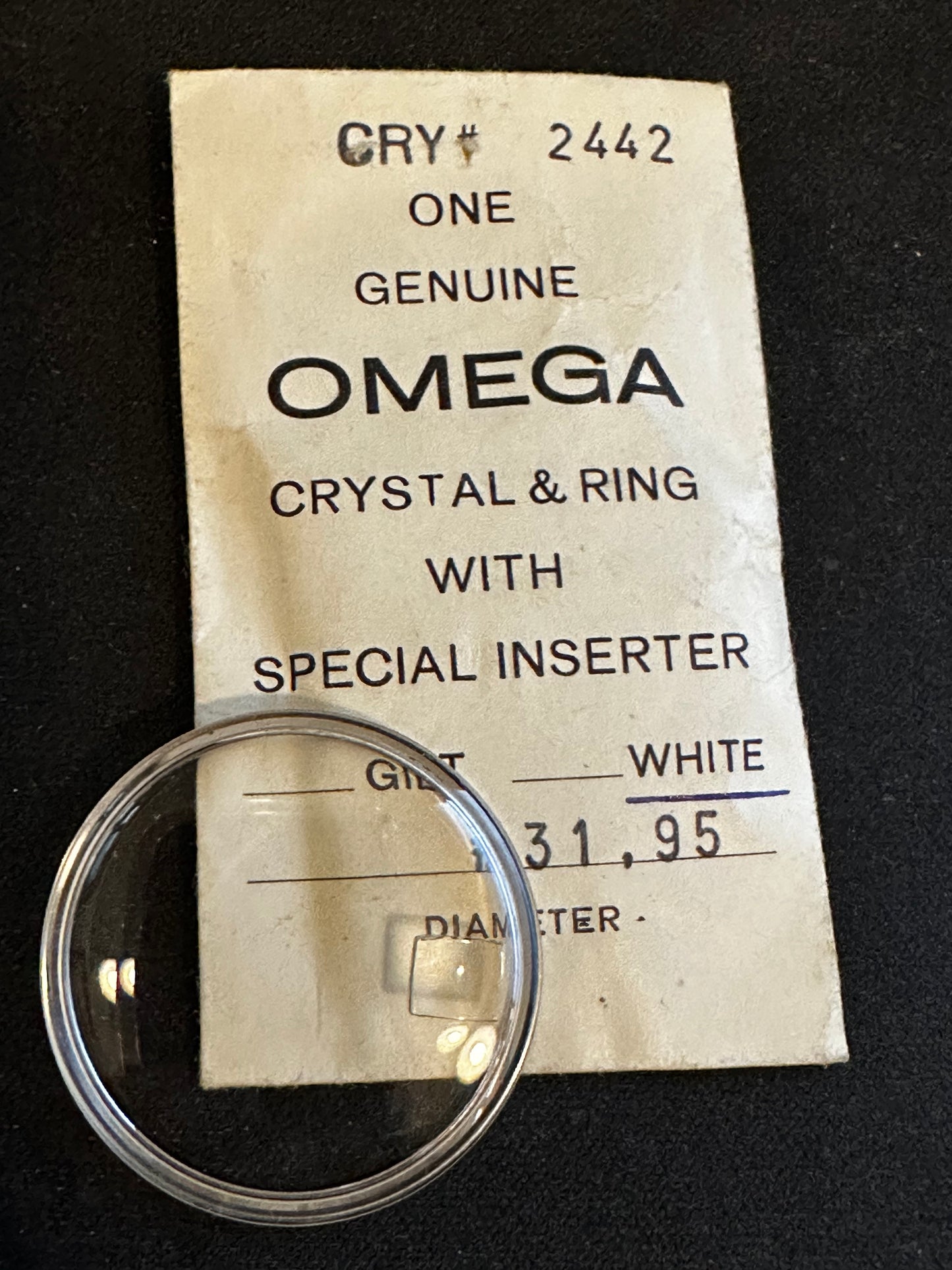 Omega Factory Crystal CRY 2442 Cyclops 31.95mm - New