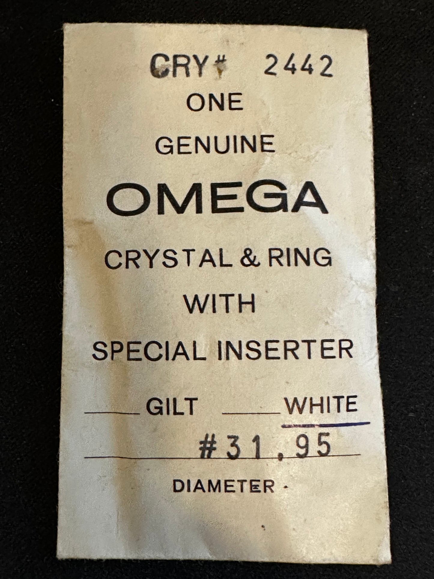 Omega Factory Crystal CRY 2442 Cyclops 31.95mm - New