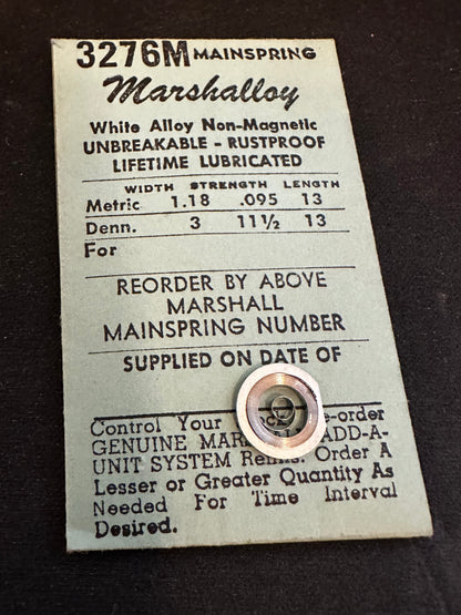 Marco Marshaloy Mainspring 3276M for Longines Caliber 23M - Alloy