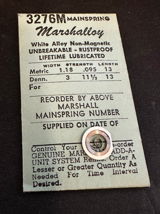 Marco Marshaloy Mainspring 3276M for Longines Caliber 23M - Alloy