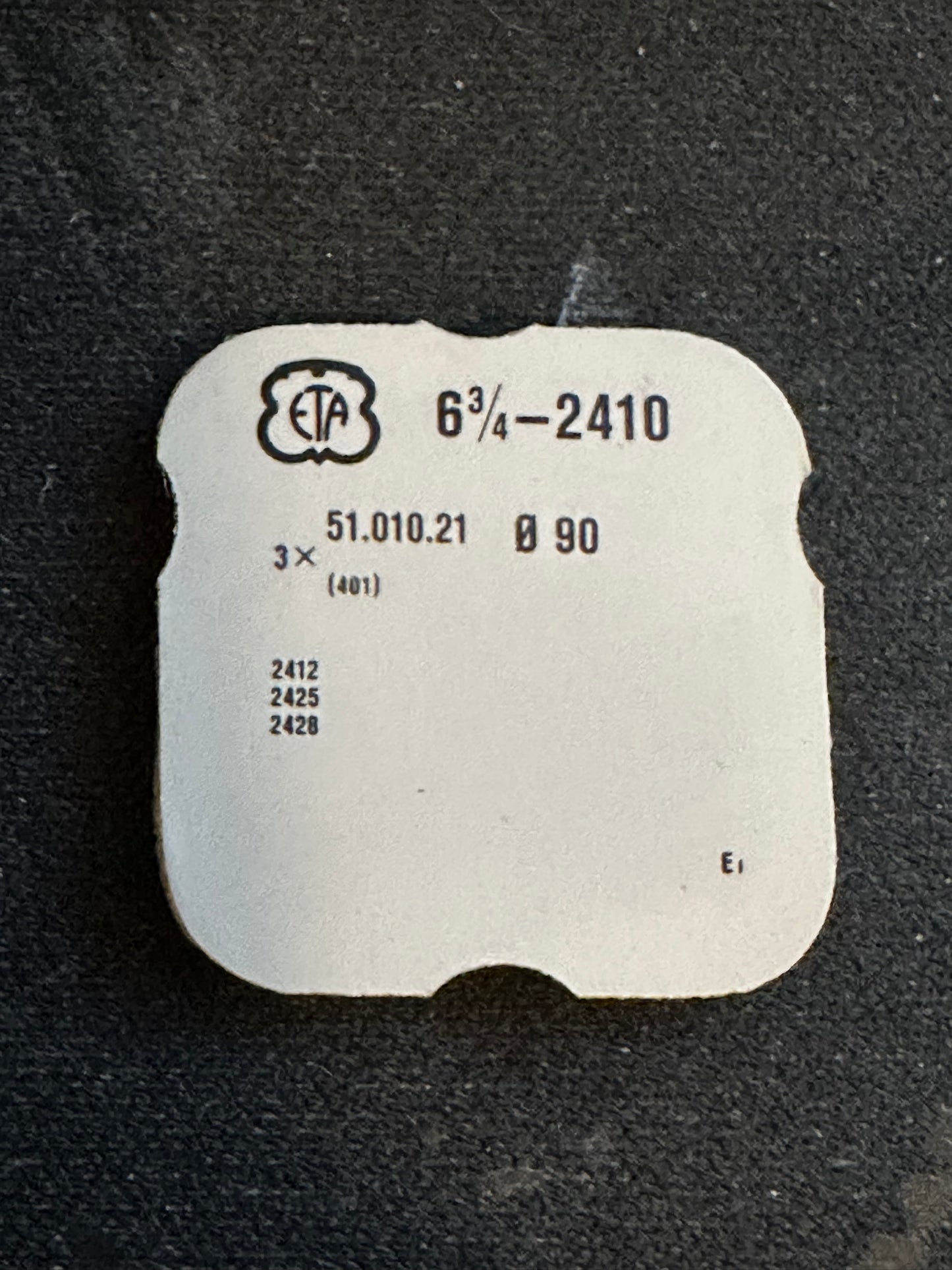 Stems (3) for ETA caliber 2410, 6¾ ligne Movement