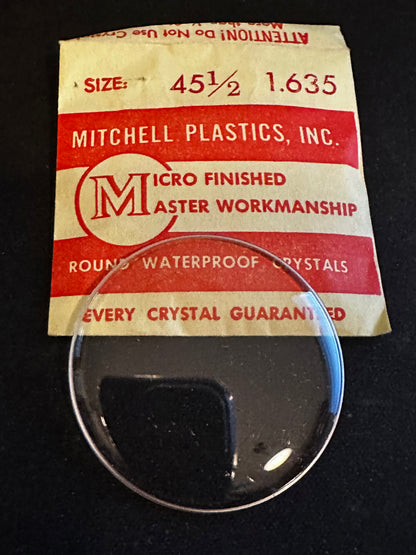 Mitchell Plastics Round Watch Crystal 45½, 41.53mm - New