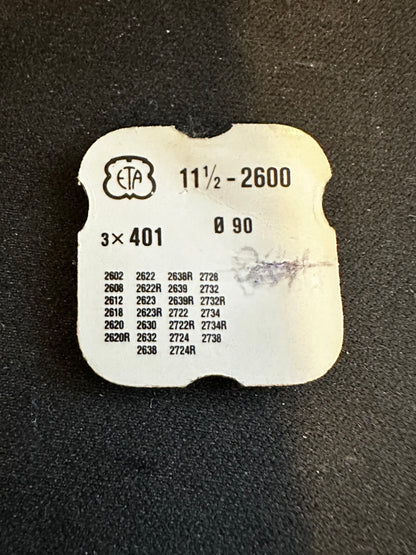 ONE Stem for ETA caliber 2600, 11½ ligne Movement
