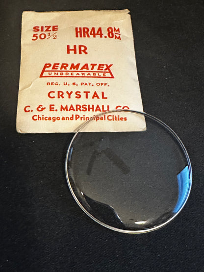 C & E Marshall PERMATEX 50½ HR44.8 Pocket Watch Crystal 44.8mm - New