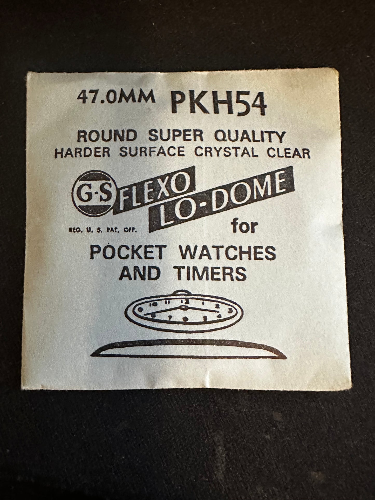 GS PKH54 Pocket Watch Crystal 47.0mm - New