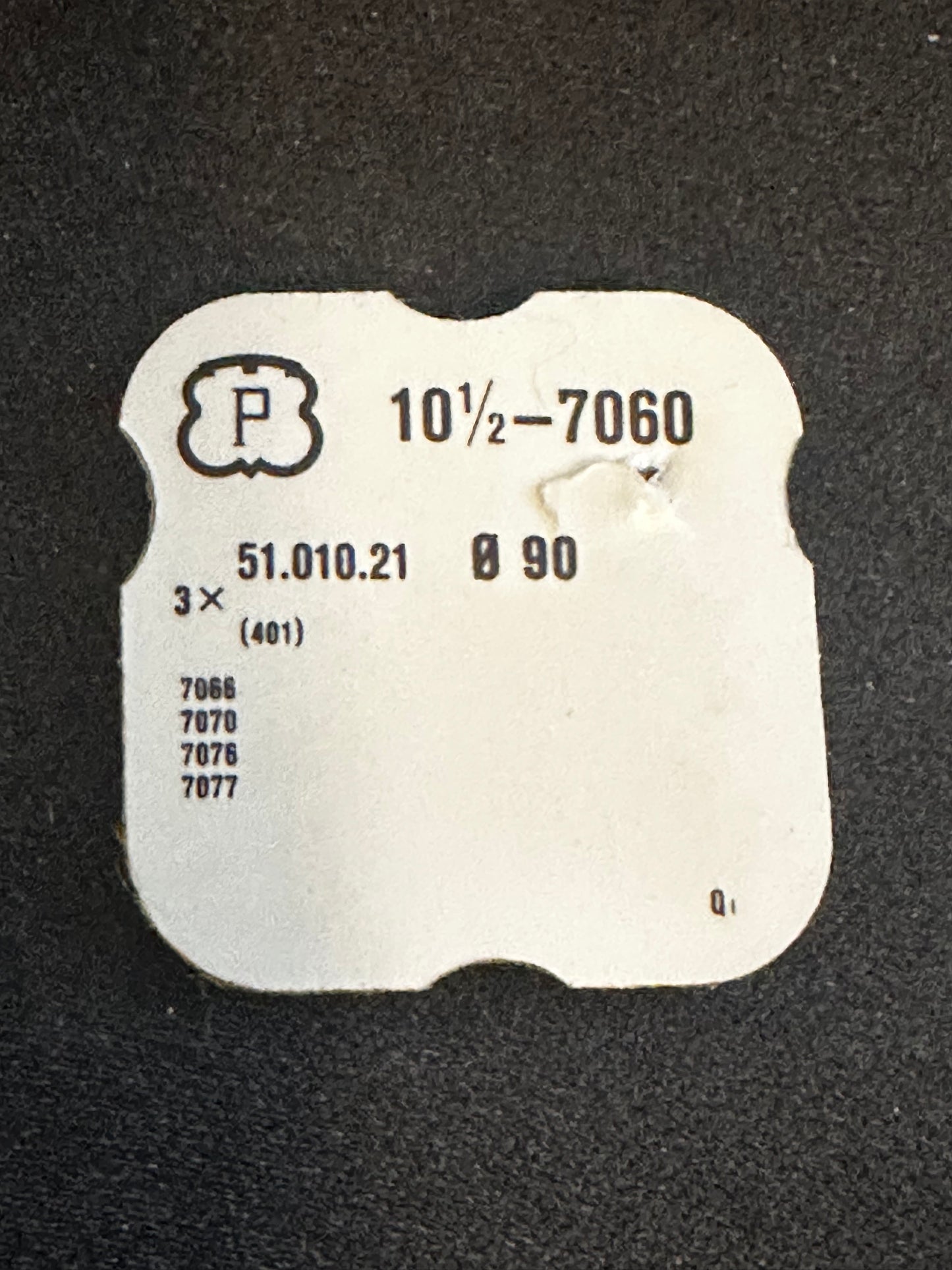 Stems (2) for Peseux caliber 7060, 10½ ligne Movement
