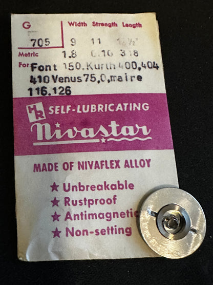 HR Nivastar Mainspring G705 for Font 150, Kurth 400, 404, 410, Venus 75 - Alloy