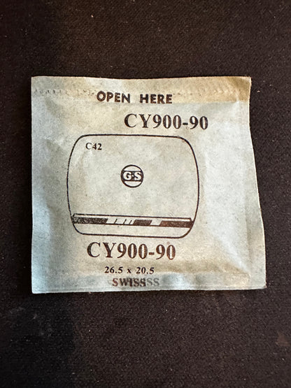GS CY900-90 Fancy Wrist Watch Crystal for SWISS watches - 26.5 x 20.5 mm - New