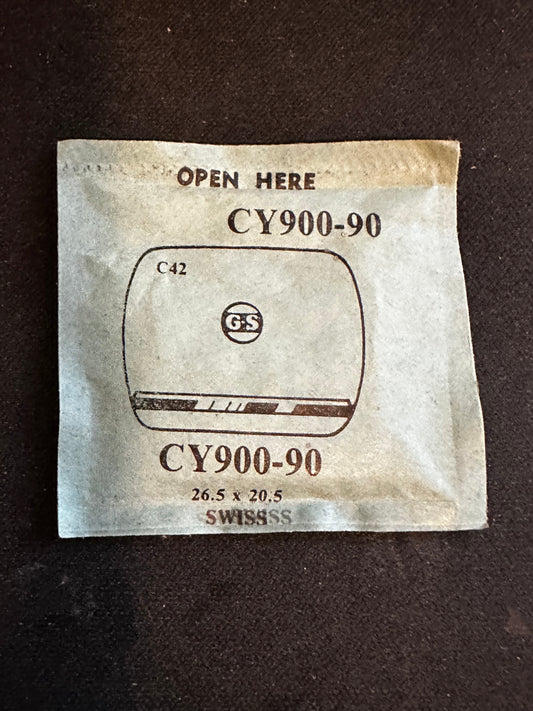 GS CY900-90 Fancy Wrist Watch Crystal for SWISS watches - 26.5 x 20.5 mm - New