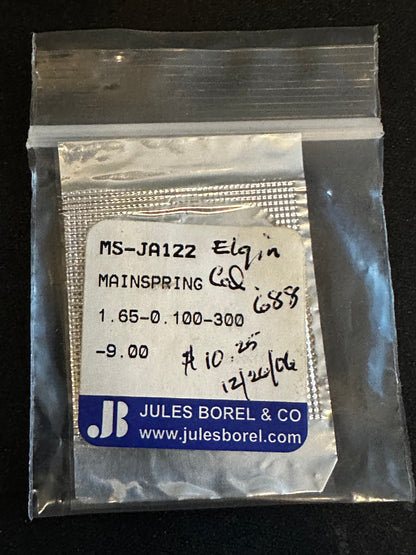 BOREL Mainspring JA122 for 8/0s Elgin Wrist Watches No. 6002 - Alloy