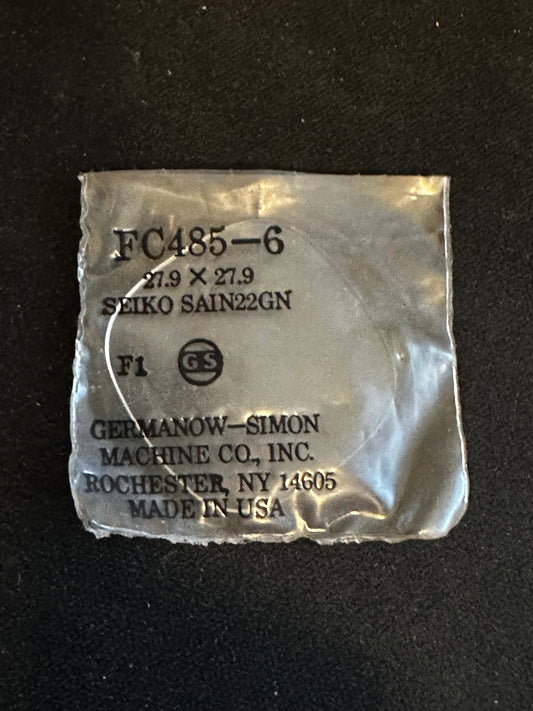 GS FC485-6 Watch Crystal for Seiko case SAIN22GN - New