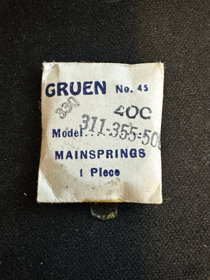 Gruen Factory Mainspring for Gruen caliber 311, 330, 355, 400, 500 - Steel
