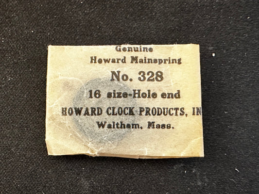 Howard Factory Mainspring for Howard 16s No. 328 - Steel