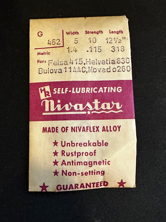 HR Nivastar Mainspring G462 for Felsa 415, Helvetia 830, Bulova 11AAC, Movado 260 - Alloy