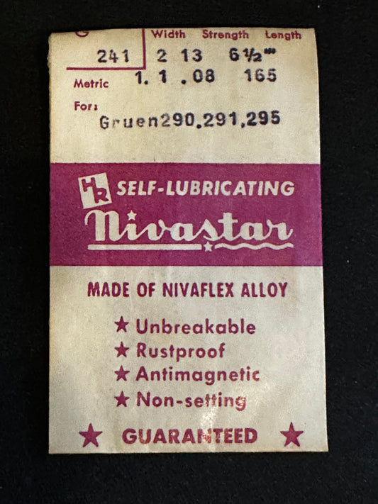 HR Nivastar Mainspring G241 for Gruen caliber 290, 291, 295 - Alloy