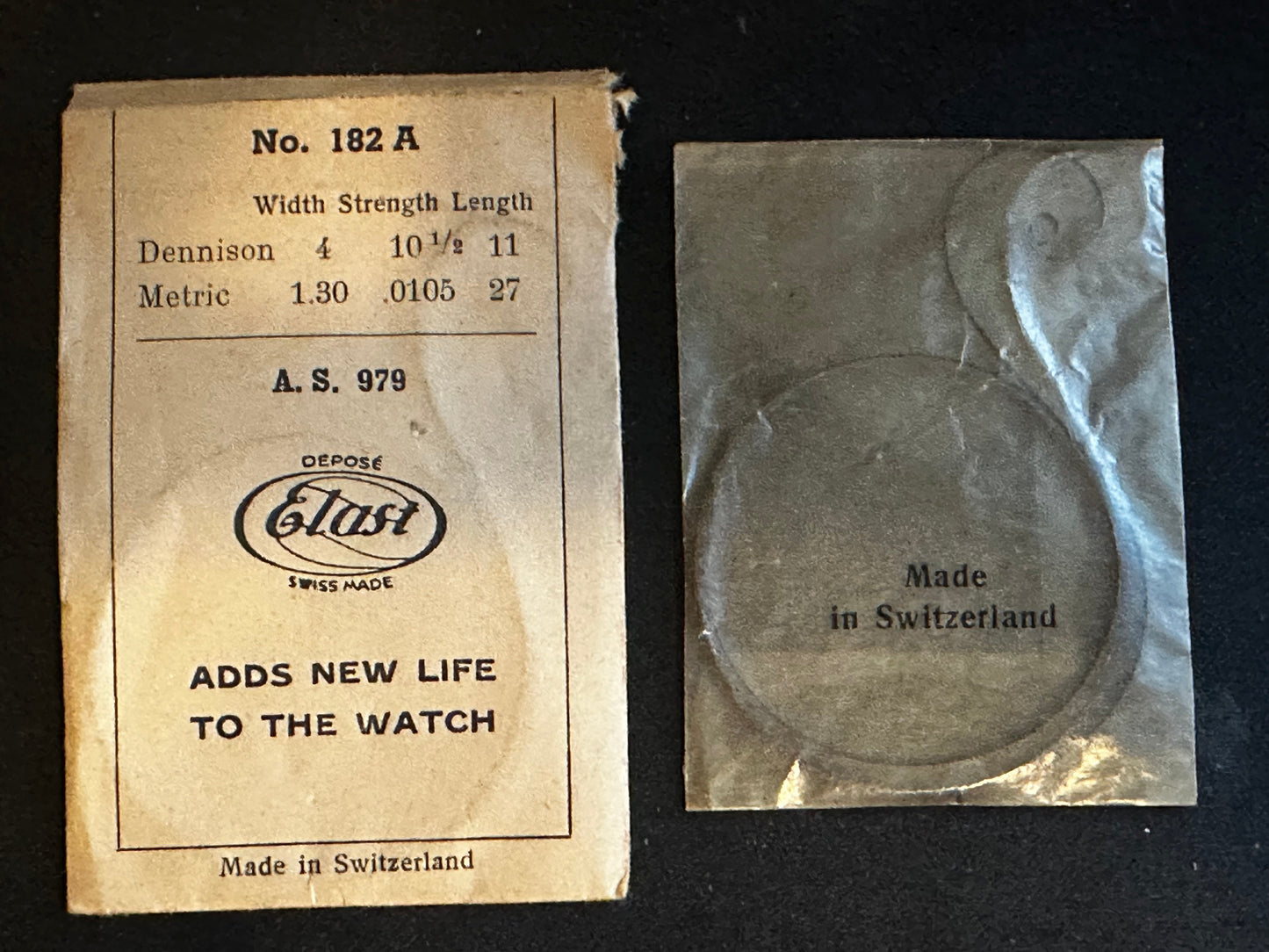 Elast Mainspring No. 182A for AS caliber 979 - Steel