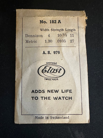 Elast Mainspring No. 182A for AS caliber 979 - Steel