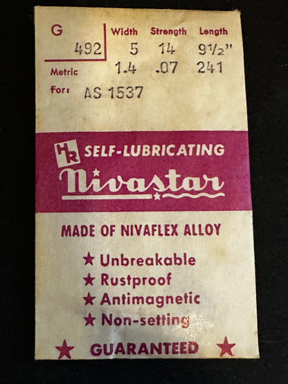 HR Nivstar Mainspring G492 for AS caliber 1537 - Alloy