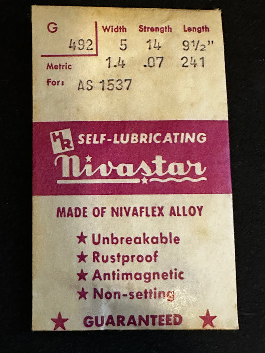 HR Nivstar Mainspring G492 for AS caliber 1537 - Alloy
