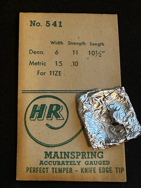HR Mainspring No. 541 for Bulova caliber 11ZE - Steel