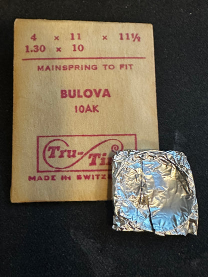 Tru-Time Mainspring for Bulova caliber 10AK - Steel