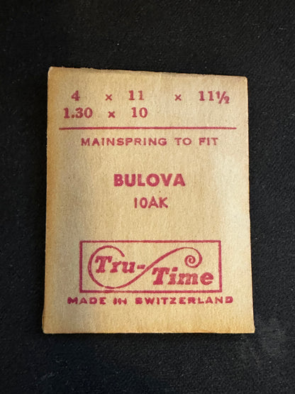 Tru-Time Mainspring for Bulova caliber 10AK - Steel