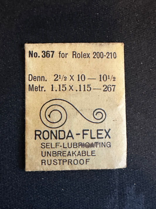 Ronda Mainspring No. 367 for Rolex caliber 200, 210 - Alloy