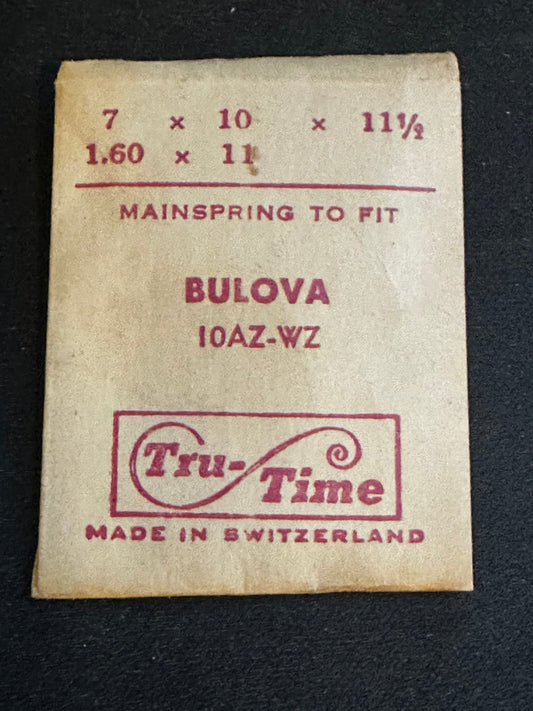 Tru-Time Mainspring for Bulova caliber 10AZ, 10WZ - Steel