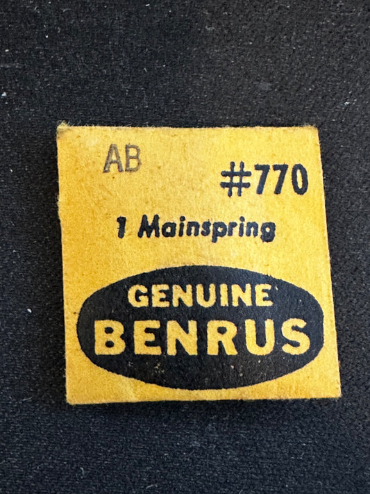 Benrus Factory Mainspring for caliber AB - Steel