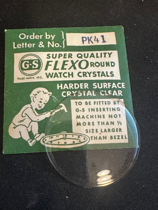 GS PK41 Pocket Watch Crystal 38.7mm - New