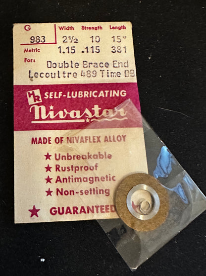 HR Nivastar Mainspring G983 for LeCoultre Memovox caliber 489 TIME side - Alloy