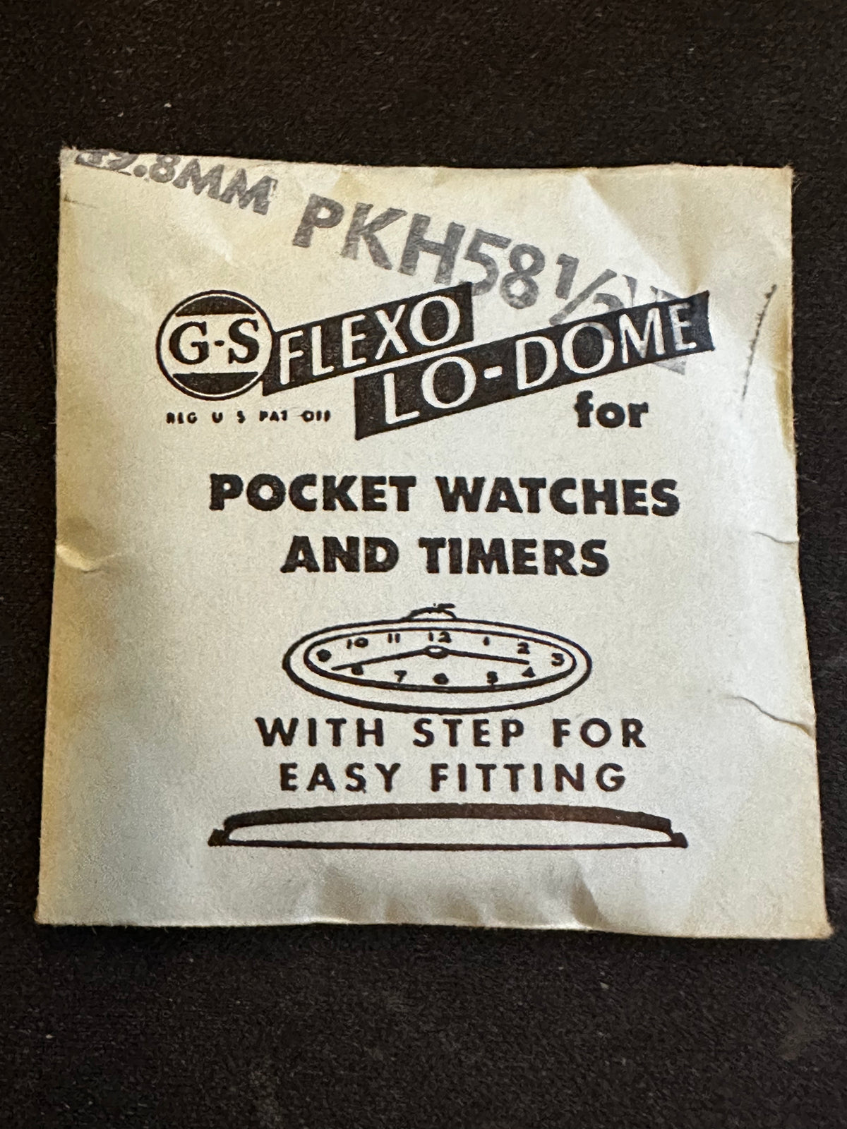 GS PKH58½ Pocket Watch Crystal 49.8mm - New