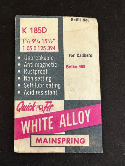 HR Quick Fit Mainspring K185D for Seiko caliber 460 - Alloy