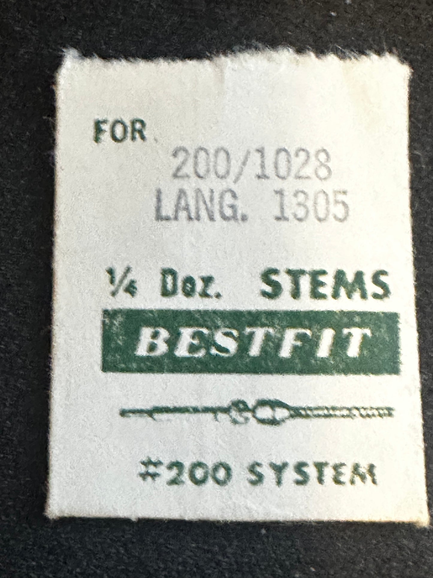 BESTFIT stems (2) for Langendorf caliber 1305 - new in envelope
