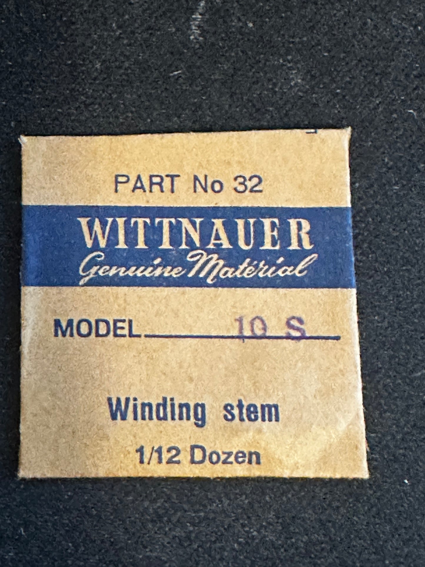 Wittnauer Factory stem for caliber 10S - new in envelope