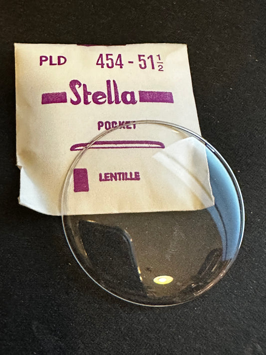 Stella PLD-454 51½ Round Pocket Watch Crystal 45.4mm - New