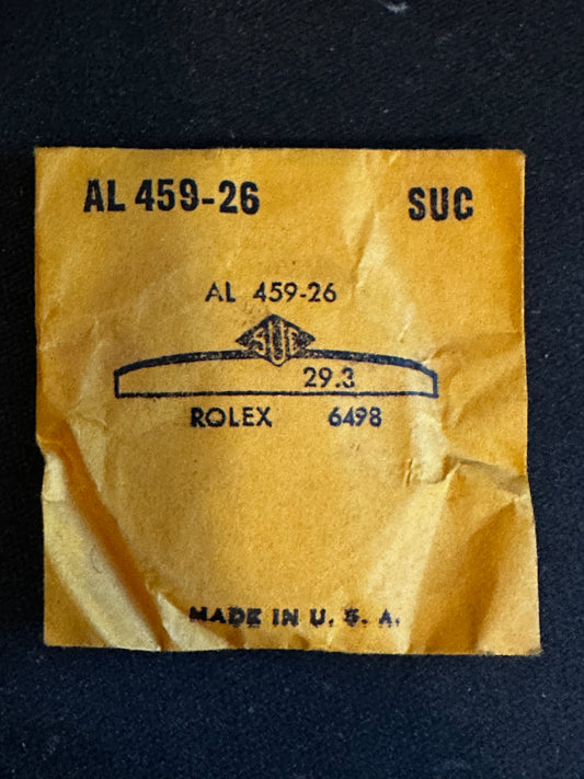 SUC AL 459-26 Wrist Watch Crystal 29.3mm for ROLEX case # 6498 - New