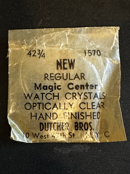 Dutcher Bros 42¾ Pocket Watch Crystal 39.88mm (1.570") - New