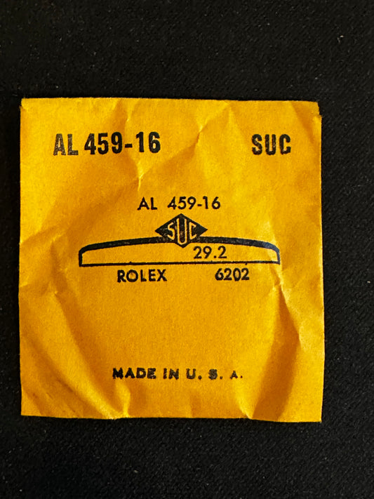 SUC AL 459-16 Wrist Watch Crystal 29.2mm for ROLEX case # 6202 - New