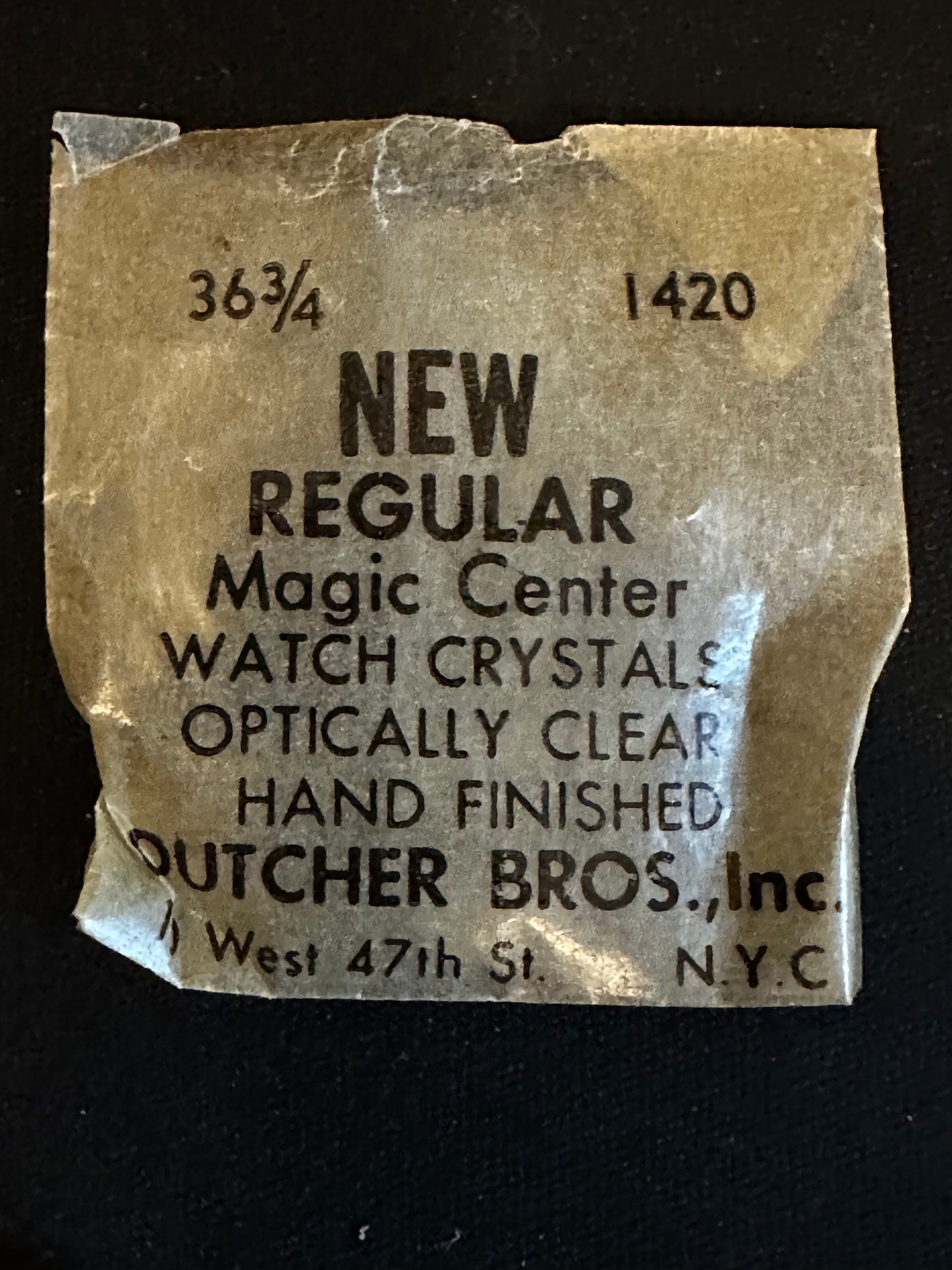 Dutcher Bros 36¾ Pocket Watch Crystal 36.07mm (1.420") - New
