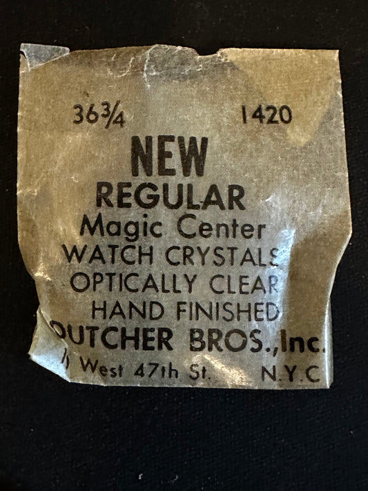 Dutcher Bros 36¾ Pocket Watch Crystal 36.07mm (1.420") - New