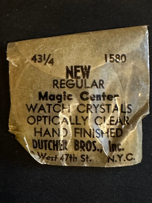 Dutcher Bros 43¼ Pocket Watch Crystal 40.13mm (1.580") - New