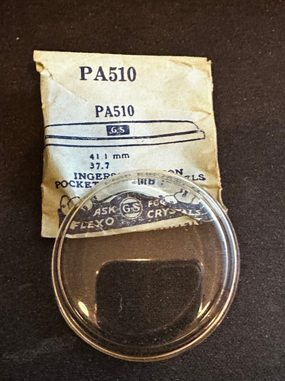 GS PA510 Pocket Watch Crystal 41.1 mm / 37.7mm for Ingersoll Kelton - New