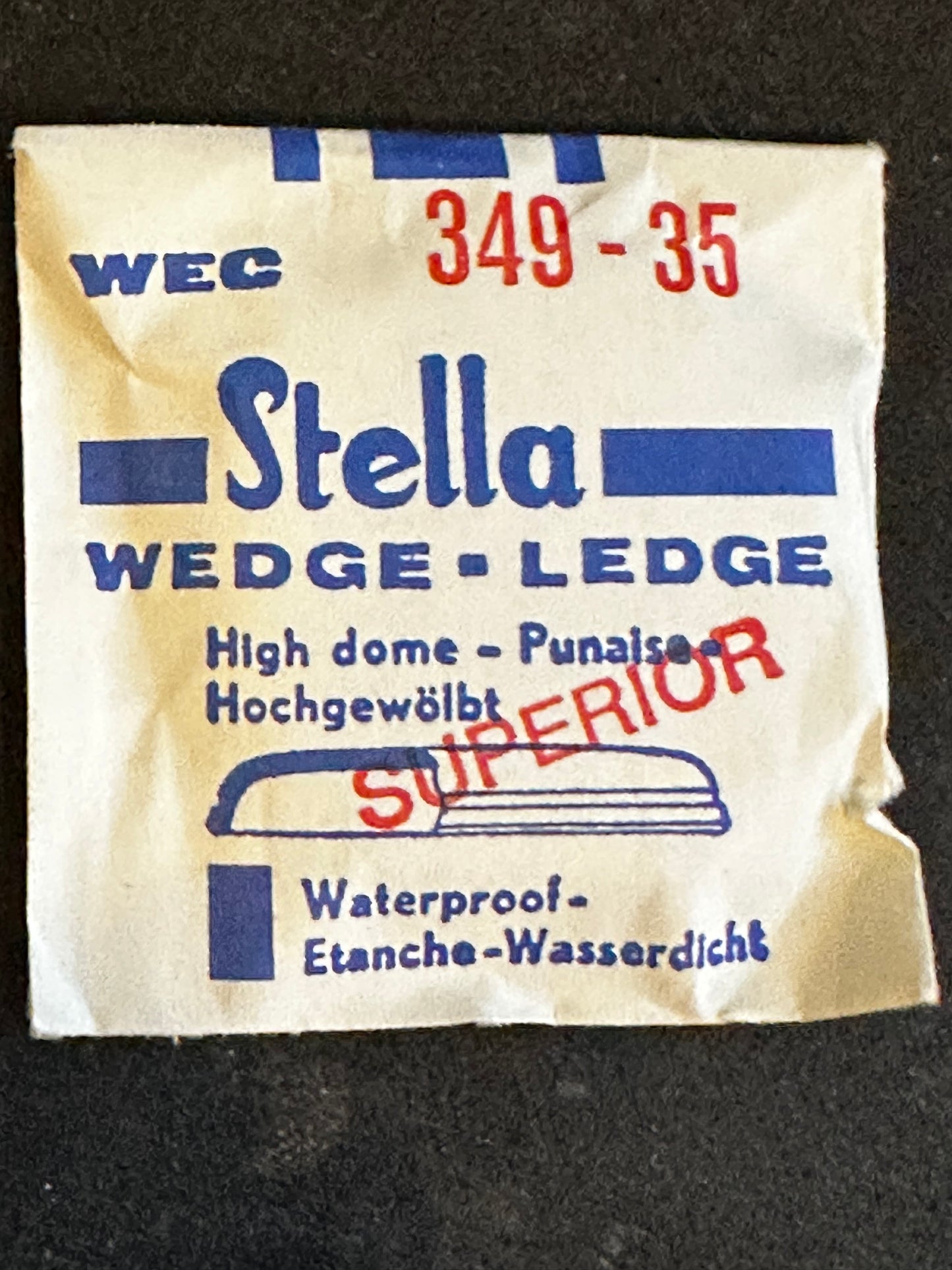 Stella WEC Superior Wedge-Ledge High Dome Wrist Watch Crystal sizes 18 thru 35
