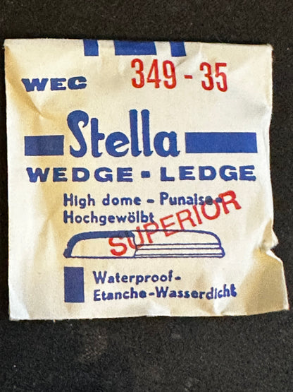 Stella WEC Superior Wedge-Ledge High Dome Wrist Watch Crystal sizes 18 thru 35