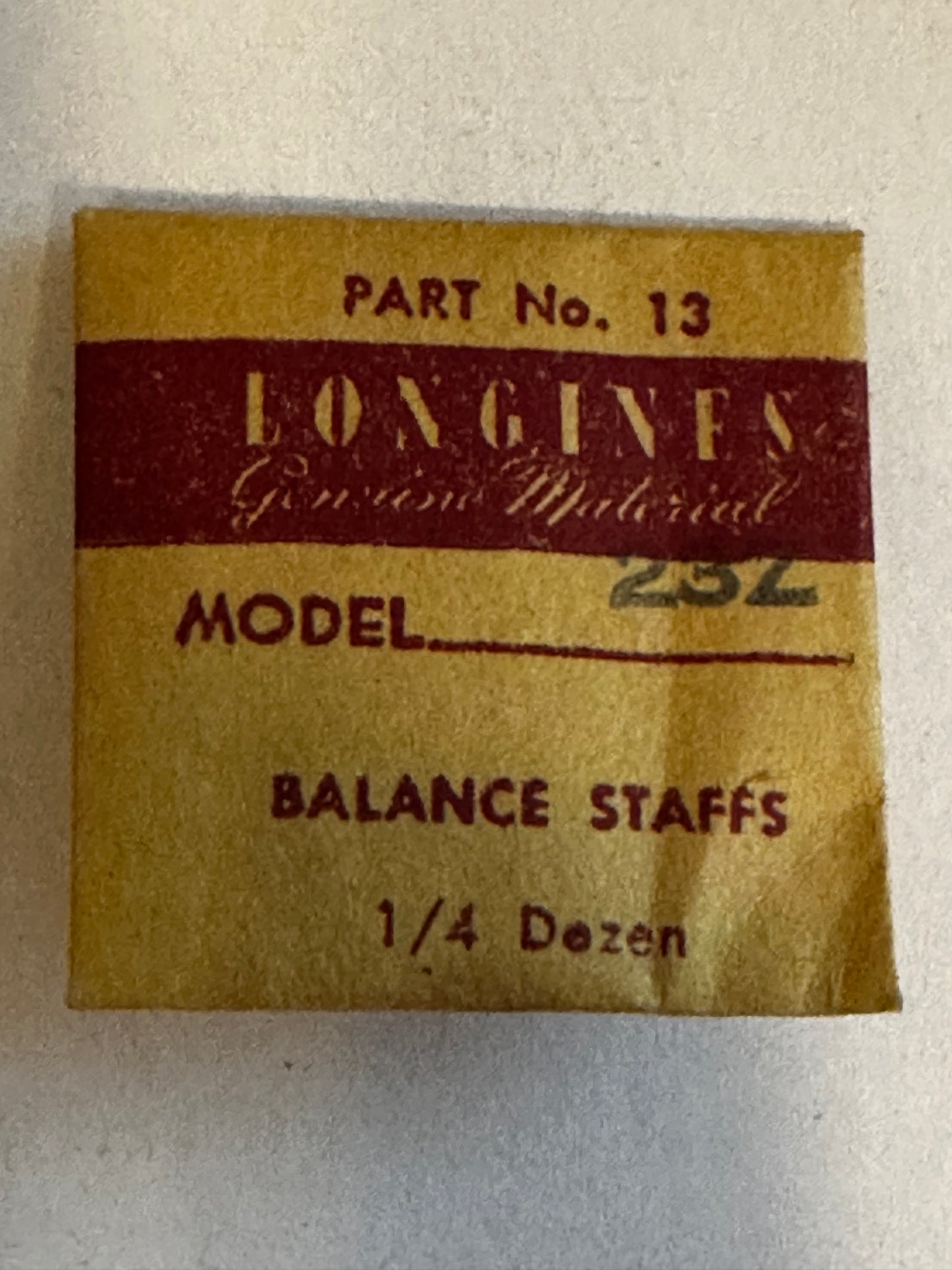 Longines Factory Balance Staff (2) for Longines caliber 23Z - new