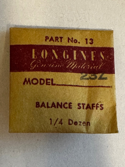 Longines Factory Balance Staff (2) for Longines caliber 23Z - new