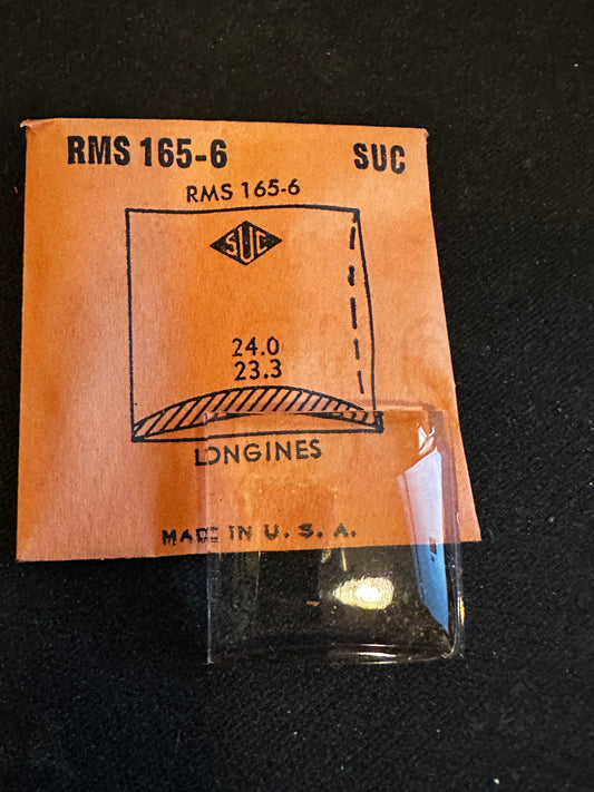 SUC Rocket Crystal RMS 165-6 for LONGINES - 24.0 x 23.3mm - New