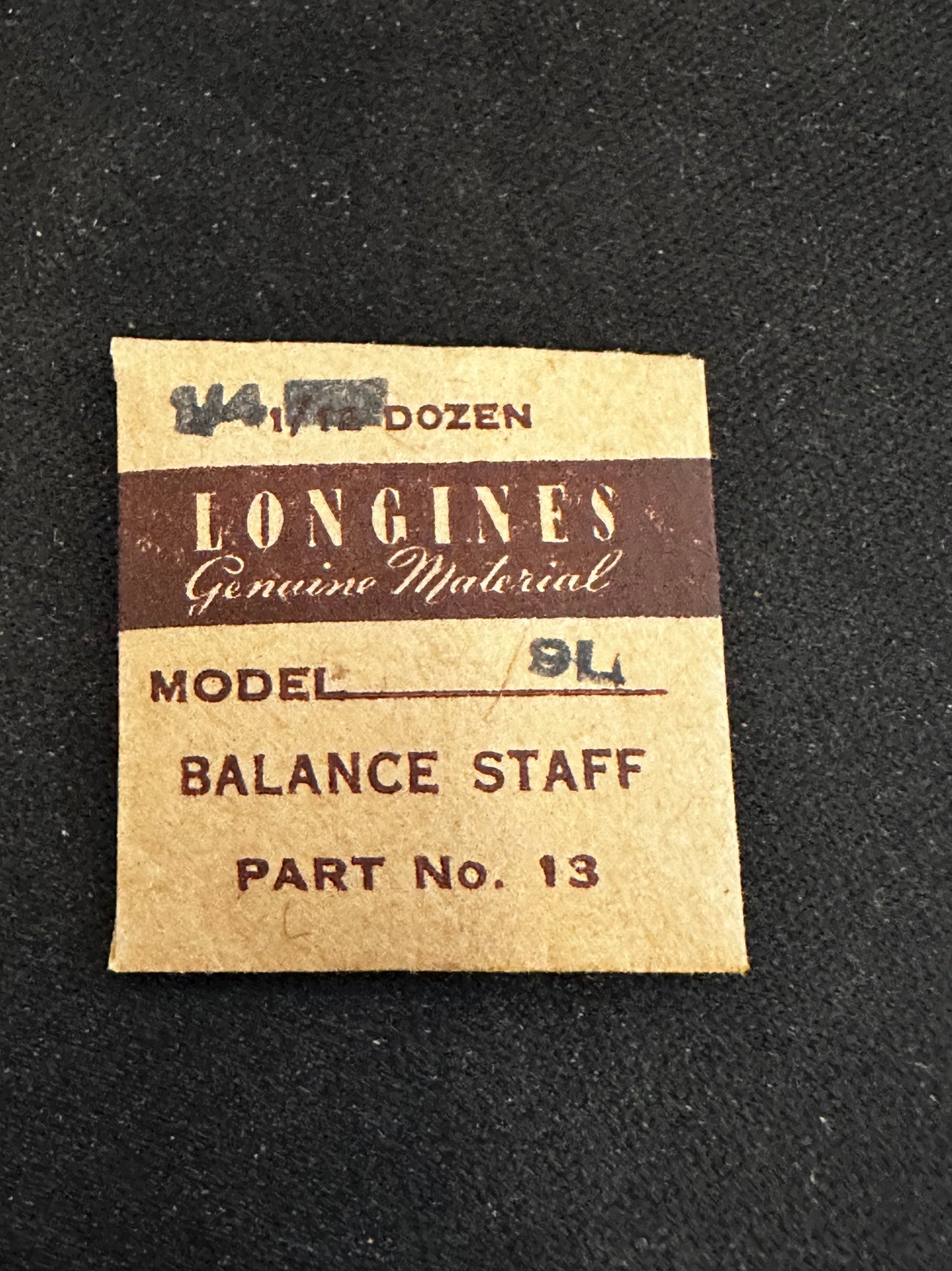 Longines Factory Balance Staff (3) for Longines caliber 9L - new